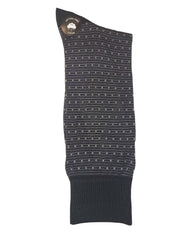 Rainwater's Mercerized Cotton Horizontal Striped Dot Dress Sock - Rainwater's Men's Clothing and Tuxedo Rental