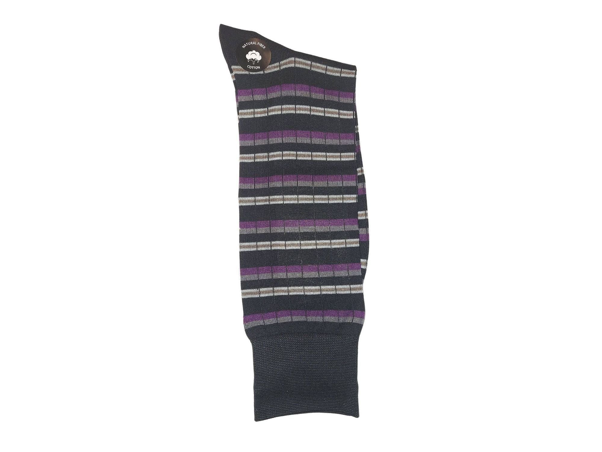 Rainwater's Mercerized Cotton Triple Stripe Dress Sock - Rainwater's Men's Clothing and Tuxedo Rental