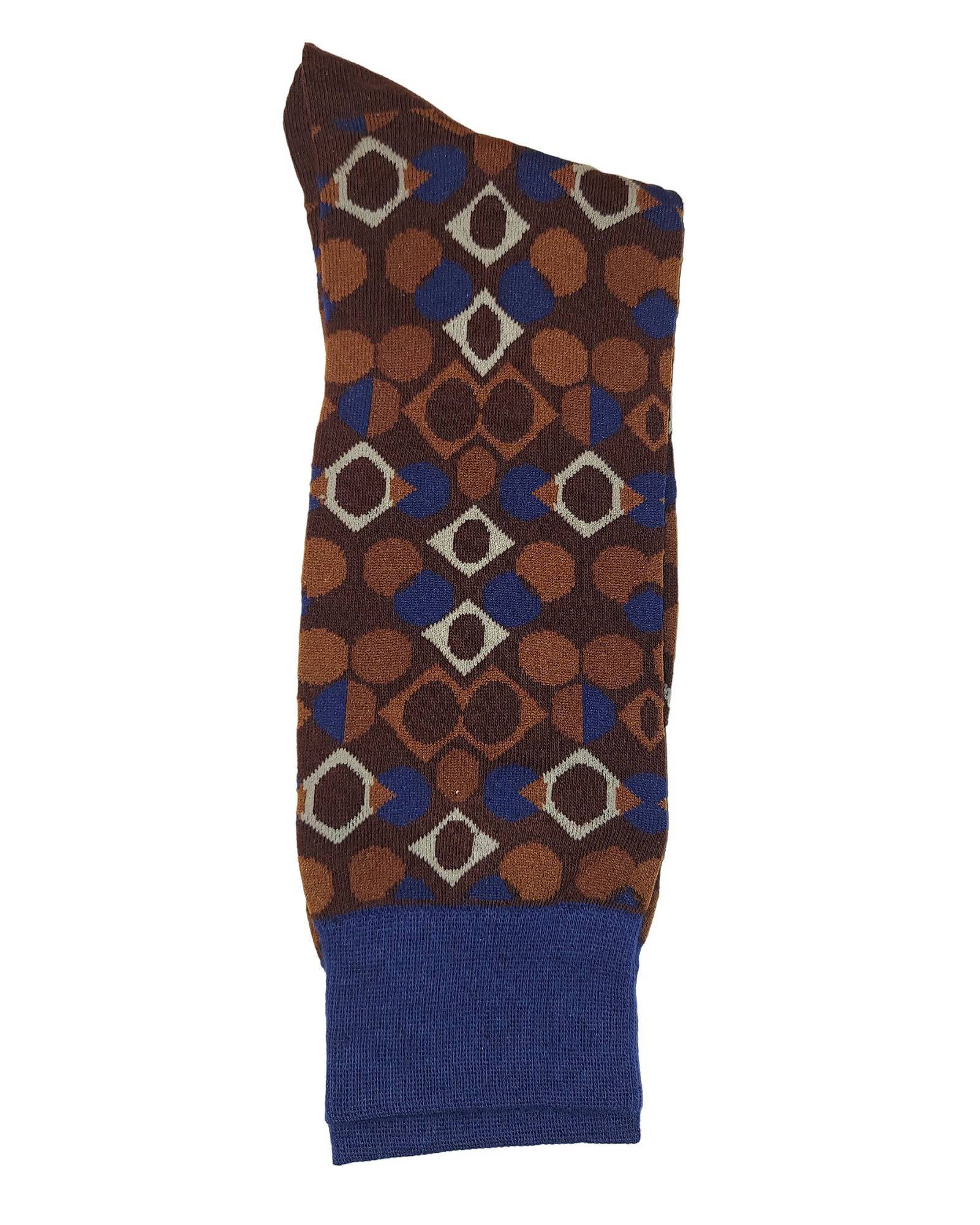 Rainwater's Mercerized Cotton Geometric Circle Dress Sock - Rainwater's Men's Clothing and Tuxedo Rental