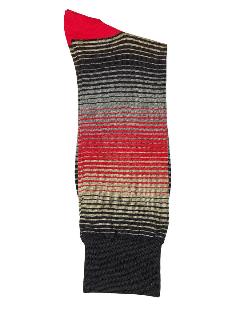 mercerized cotton dress socks Terracotta with Roosters Mercerized Cotton Mid-Calf Sock