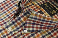 Red Navy & Khaki Plaid Twill Wrinkle Free Button Down Sport Shirt by Rainwater's - Rainwater's Men's Clothing and Tuxedo Rental