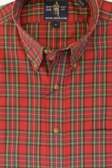 Red Royal Stewart Tartan Plaid Wrinkle Free Button Down by Rainwater's - Rainwater's Men's Clothing and Tuxedo Rental