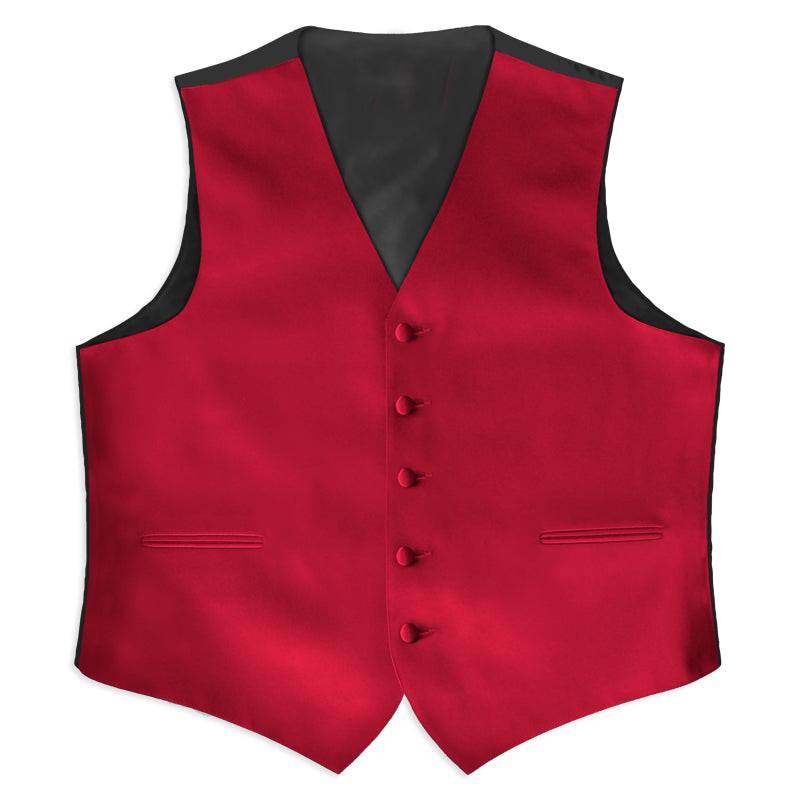 Red Satin Vest - Rainwater's Men's Clothing and Tuxedo Rental