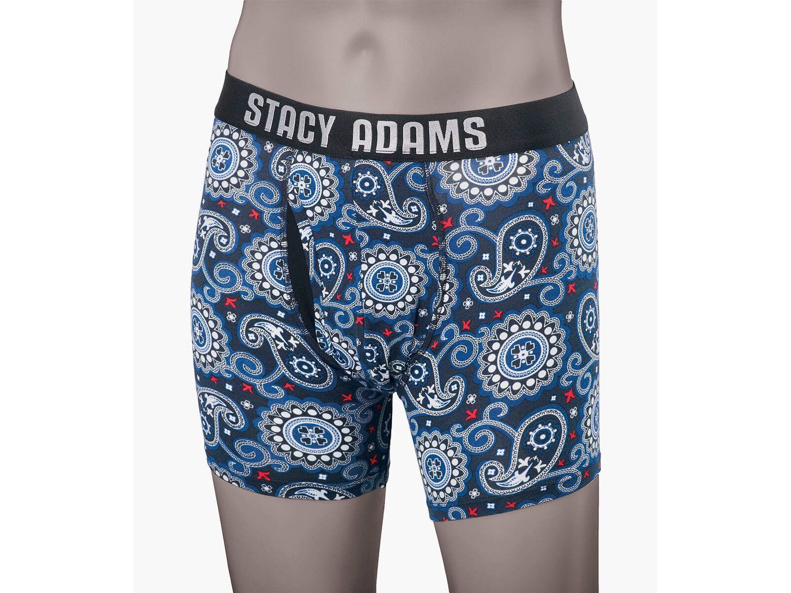 Boxer Brief Performance Fabric in Blue Paisley | Rainwater's