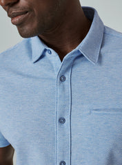 7 Diamonds Seville Short Sleeve Shirt In Light Blue