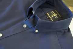 Solid Navy Twill Blend Wrinkle Free Button Down Sport Shirt by Rainwater's - Rainwater's Men's Clothing and Tuxedo Rental
