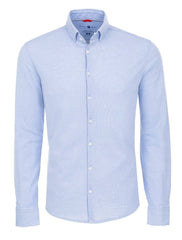 Stone Rose Blue Textured Knit Long Sleeve Shirt - Rainwater's Men's Clothing and Tuxedo Rental