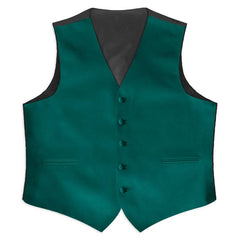 Teal Satin Rental Vest - Rainwater's Men's Clothing and Tuxedo Rental