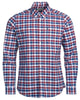 Barbour Country Check 15 Tailored Fit Oxford Cloth Button Down Shirt In Bold Red - Rainwater's Men's Clothing and Tuxedo Rental