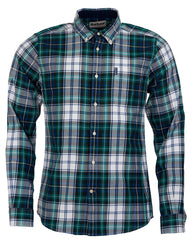 Barbour Highland Check 20 Classic Tartan Button down Collar Tailored Fit In Navy & Green - Rainwater's Men's Clothing and Tuxedo Rental