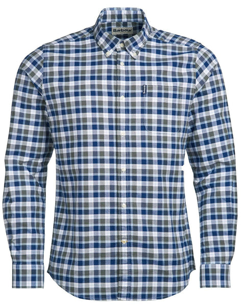 Barbour Country Check 15 Tailored Fit Oxford Cloth Button Down Shirt In Olive - Rainwater's Men's Clothing and Tuxedo Rental