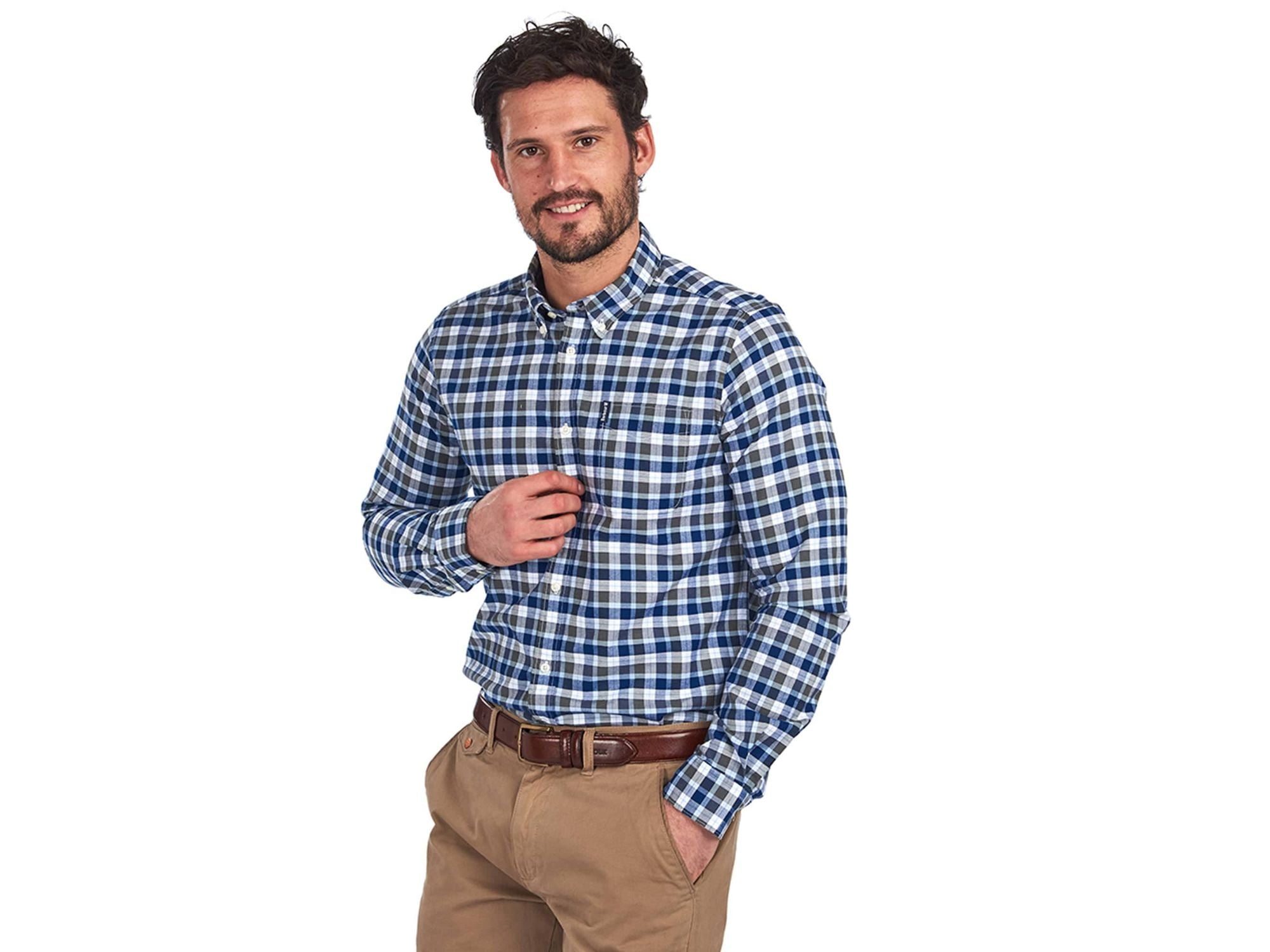 Barbour Country Check 15 Tailored Fit Oxford Cloth Button Down