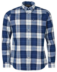 Barbour Indigo 9 Tailored Fit Buttondown Collar Plaid Shirt in Indigo - Rainwater's Men's Clothing and Tuxedo Rental