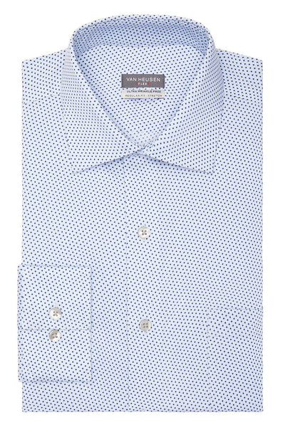Van Heusen Blue Neat Print Slim Fit FLEX Stretch Stain Shield Wrinkle Free - Rainwater's Men's Clothing and Tuxedo Rental
