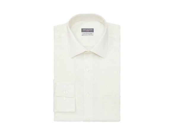 Van Heusen Slim Fit Ultra Wrinkle Free Stretch FLEX Solid Dress Shirt in Almond - Rainwater's Men's Clothing and Tuxedo Rental