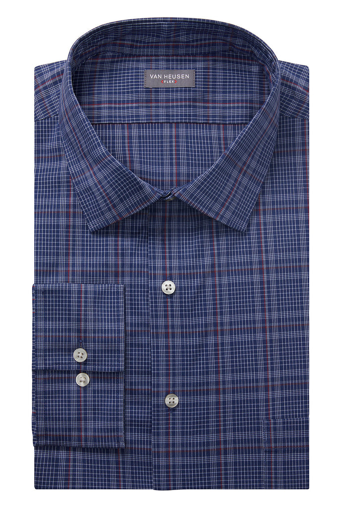 Van Heusen Men's Tall Fit Dress Shirt Ultra Wrinkle Free Flex Collar Stretch (Big and Tall)