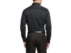 Van Heusen Slim Fit Ultra Wrinkle Free Stretch FLEX Solid Dress Shirt in Black - Rainwater's Men's Clothing and Tuxedo Rental