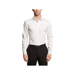 Van Heusen FLEX Ultra Wrinkle Free Slim Fit Print In White - Rainwater's Men's Clothing and Tuxedo Rental