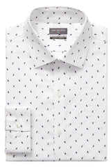 Van Heusen FLEX Ultra Wrinkle Free Slim Fit Print In White - Rainwater's Men's Clothing and Tuxedo Rental