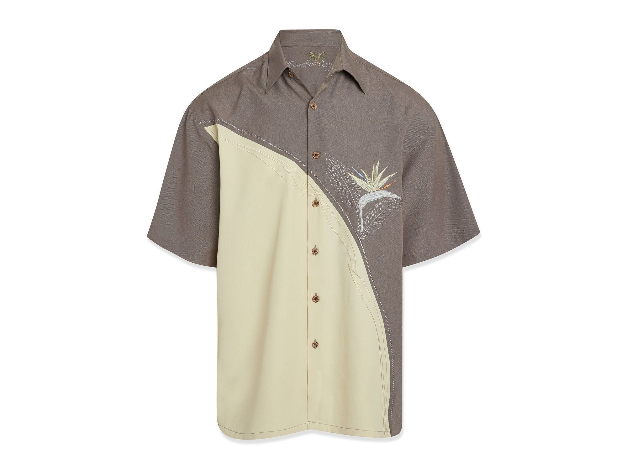 -Rainwater's -bamboocay -  - Crescent Bird of Paradise Camp Shirt -