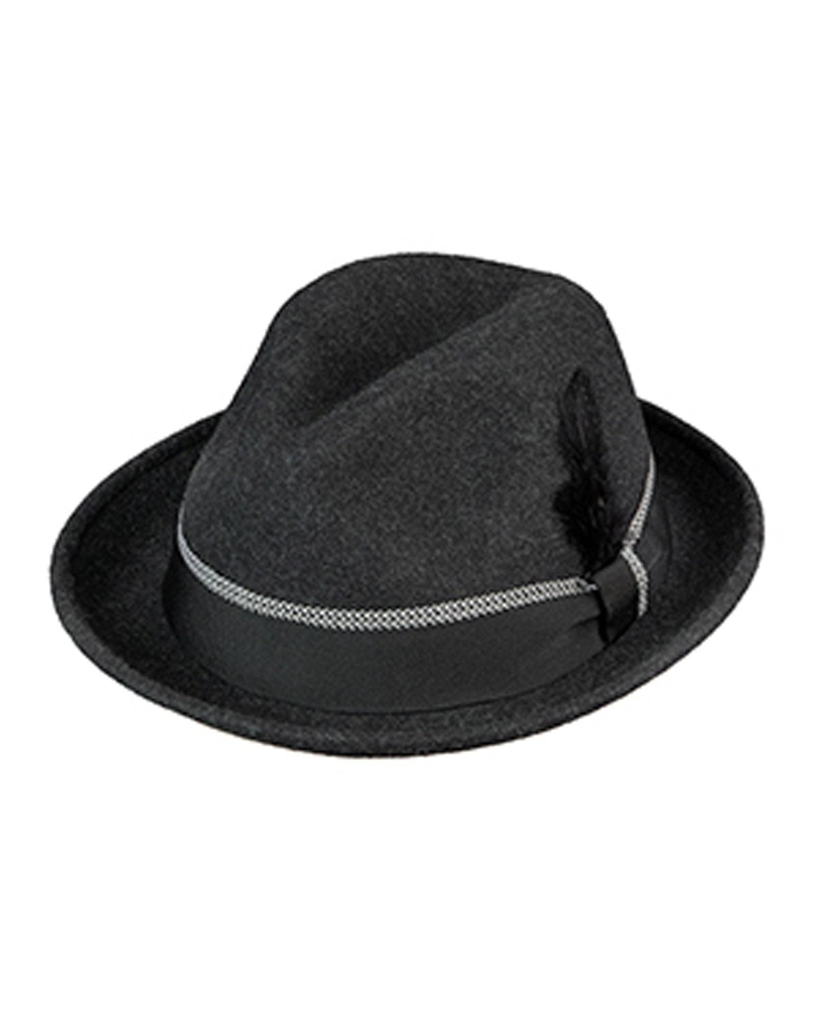 Broner Stallone Wool Felt Fedora with 2 inch Brim in Charcoal Heather - Rainwater's Men's Clothing and Tuxedo Rental