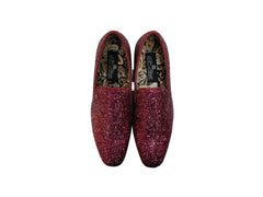After Midnight Glitter Formal Loafer in Burgundy - Rainwater's Men's Clothing and Tuxedo Rental