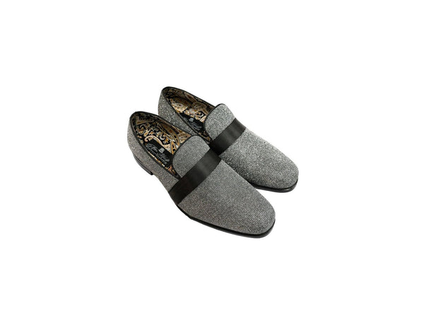 After Midnight Ribbon Band Formal Loafer in Gunmetal - Rainwater's Men's Clothing and Tuxedo Rental