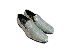 After Midnight Sequin Formal Loafer in Silver Pearl - Rainwater's Men's Clothing and Tuxedo Rental