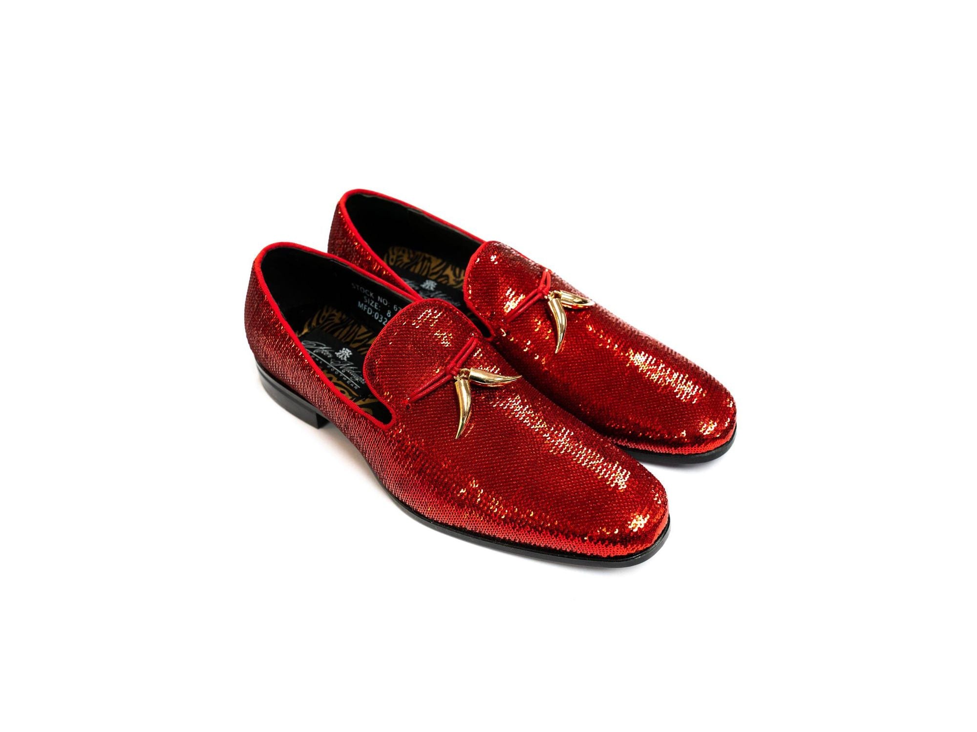 After Midnight Tassel Sequin Formal Loafer in Cherry - Rainwater's Men's Clothing and Tuxedo Rental