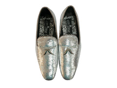 After Midnight Tassel Sequin Formal Loafer in Silver - Rainwater's Men's Clothing and Tuxedo Rental