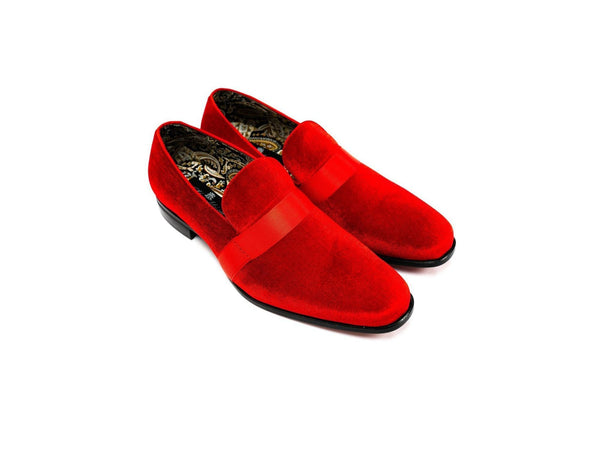After Midnight Ribbon Band Formal Loafer in Fire Red - Rainwater's Men's Clothing and Tuxedo Rental