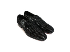 After Midnight Velour with Sequin Formal Loafer in Black - Rainwater's Men's Clothing and Tuxedo Rental