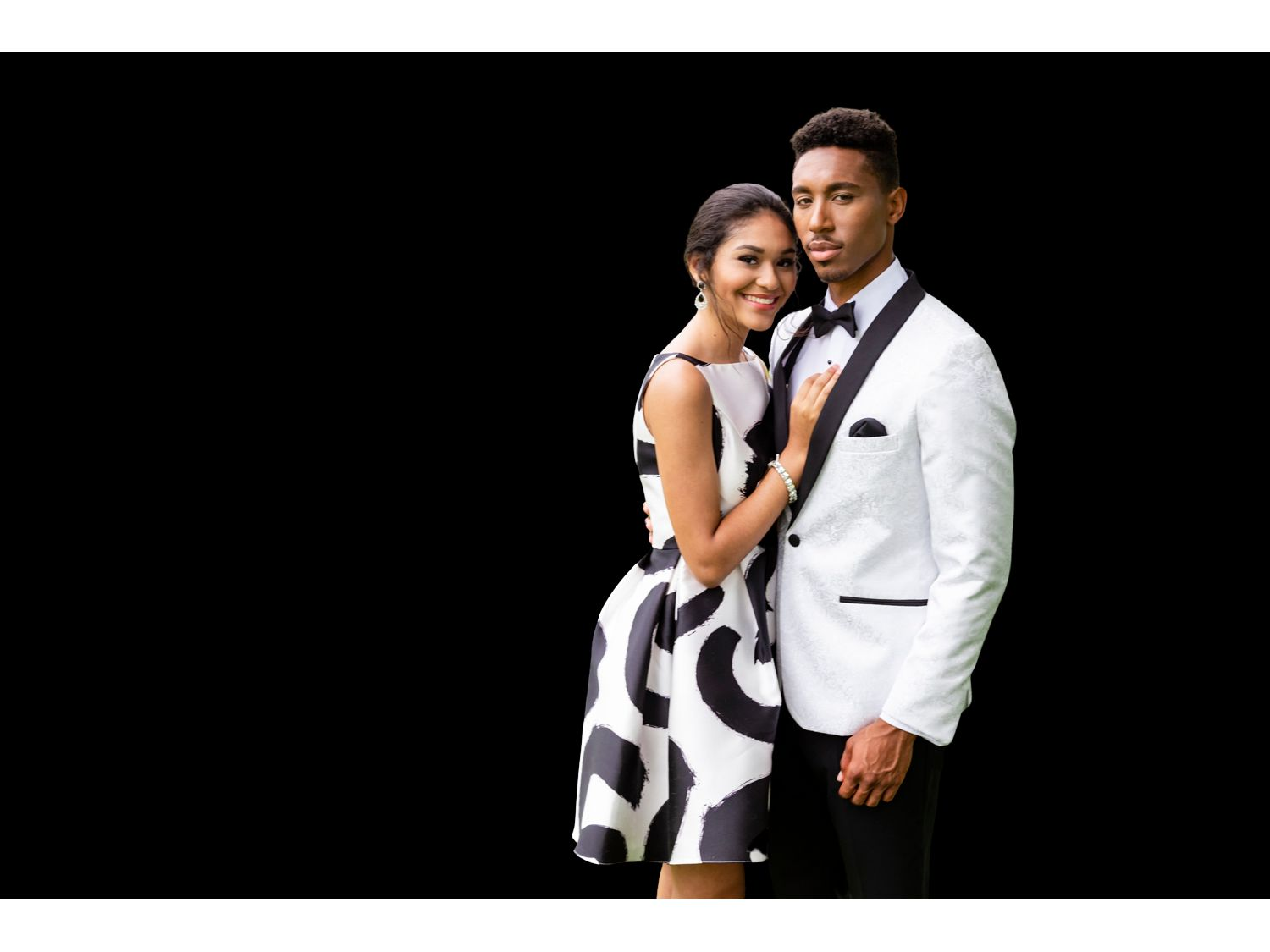 White & Black Aria Paisley Shawl lapel Dinner Jacket Tuxedo Rental