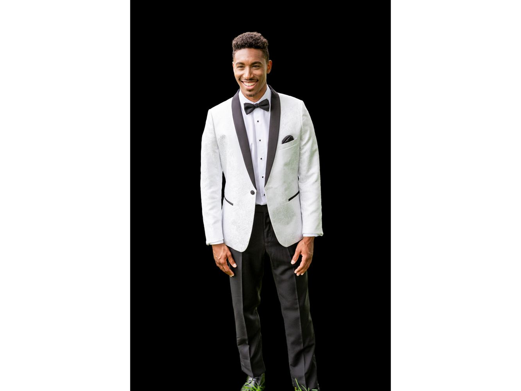 White paisley 2025 dinner jacket