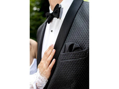 Black Diamond Weave Dinner Jacket Tuxedo Rental - Rainwater's Men's Clothing and Tuxedo Rental