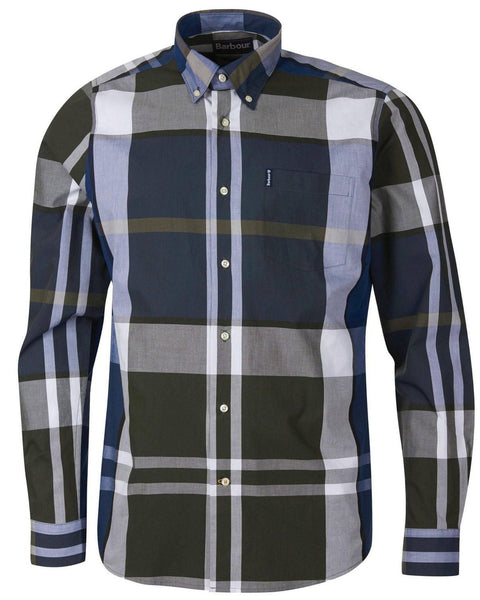 Barbour Tartan 12 Tailored Buttondown Collar Shirt in Sage - Rainwater's Men's Clothing and Tuxedo Rental