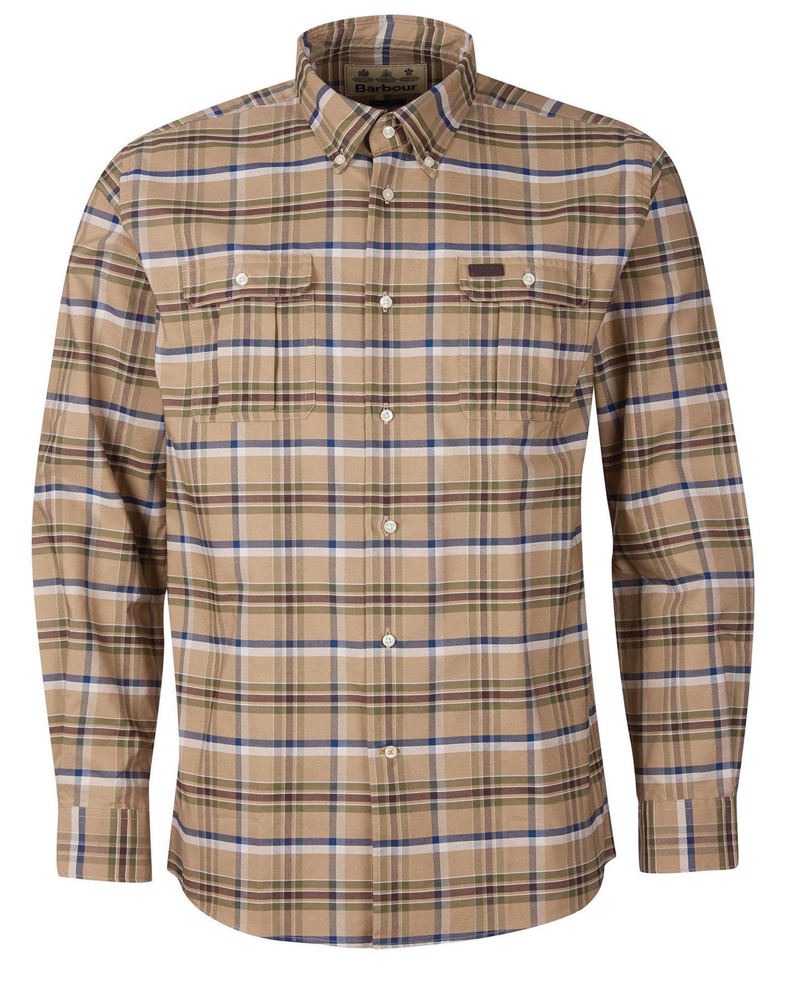Barbour Barton Coolmax Performance Buttondown Collar Shirt in Stone - Rainwater's Men's Clothing and Tuxedo Rental
