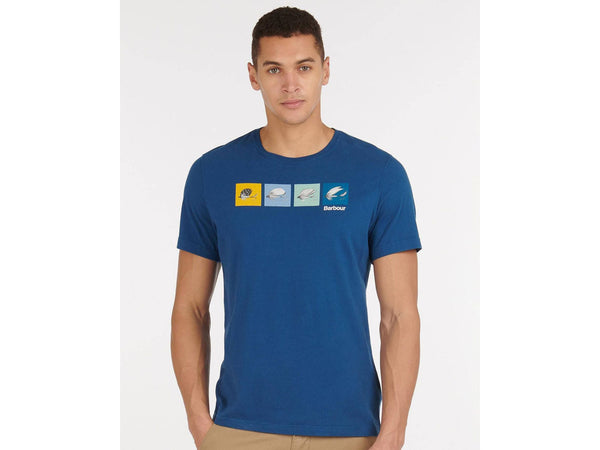 Barbour Fish Fly Tee In Blue - Rainwater's Men's Clothing and Tuxedo Rental