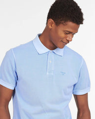 Barbour Garment Dyed Wash Sports Polo In Sky Light Blue - Rainwater's Men's Clothing and Tuxedo Rental