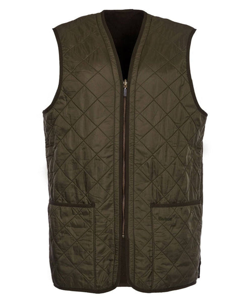 Barbour Polarquilt Waistcoat Zip In Liner Vest Gilet In Olive - Rainwater's Men's Clothing and Tuxedo Rental