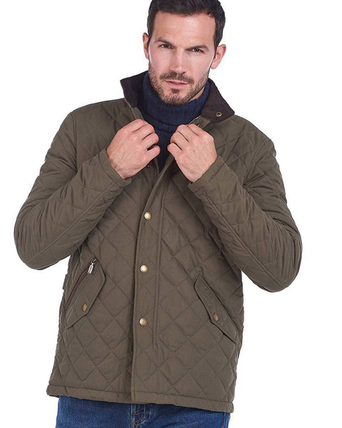 Barbour Shoveler Quilted Jacket In Army Green - Rainwater's Men's Clothing and Tuxedo Rental