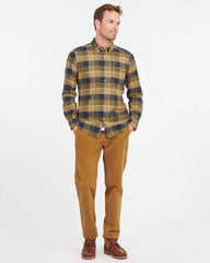 Barbour Valley Tailored Buttondown Collar Shirt in Olive - Rainwater's Men's Clothing and Tuxedo Rental