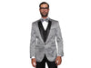 Light Grey Swirl Dinner Jacket Tuxedo Rental - Rainwater's Men's Clothing and Tuxedo Rental