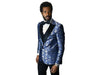 Blue Paisley Dinner Jacket Tuxedo Rental - Rainwater's Men's Clothing and Tuxedo Rental