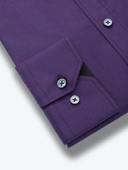 Bugatchi Plum Solid Classic Fit Sport Shirt - Rainwater's Men's Clothing and Tuxedo Rental