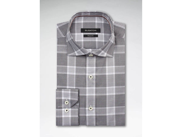 Bugatchi Black & White Plaid Classic Fit - Rainwater's Men's Clothing and Tuxedo Rental