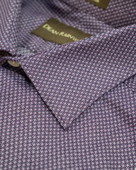 Purple Small Neat Print Cotton Spread Collar by Dean Rainwater - Rainwater's Men's Clothing and Tuxedo Rental