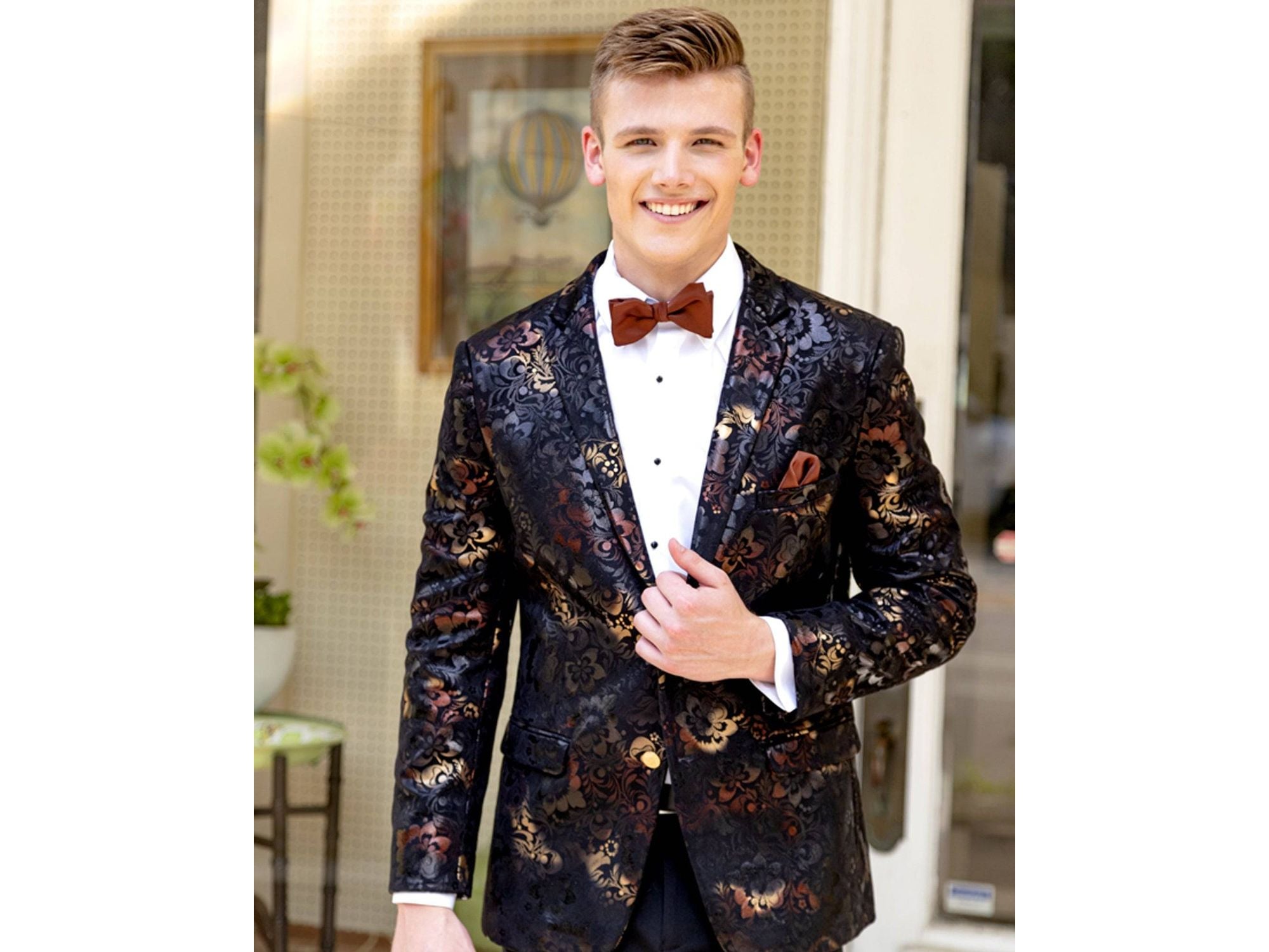 Ryan Obre Floral Print Dinner Jacket Tuxedo Rental - Rainwater's Men's Clothing and Tuxedo Rental