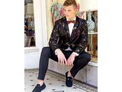 Ryan Obre Floral Print Dinner Jacket Tuxedo Rental - Rainwater's Men's Clothing and Tuxedo Rental