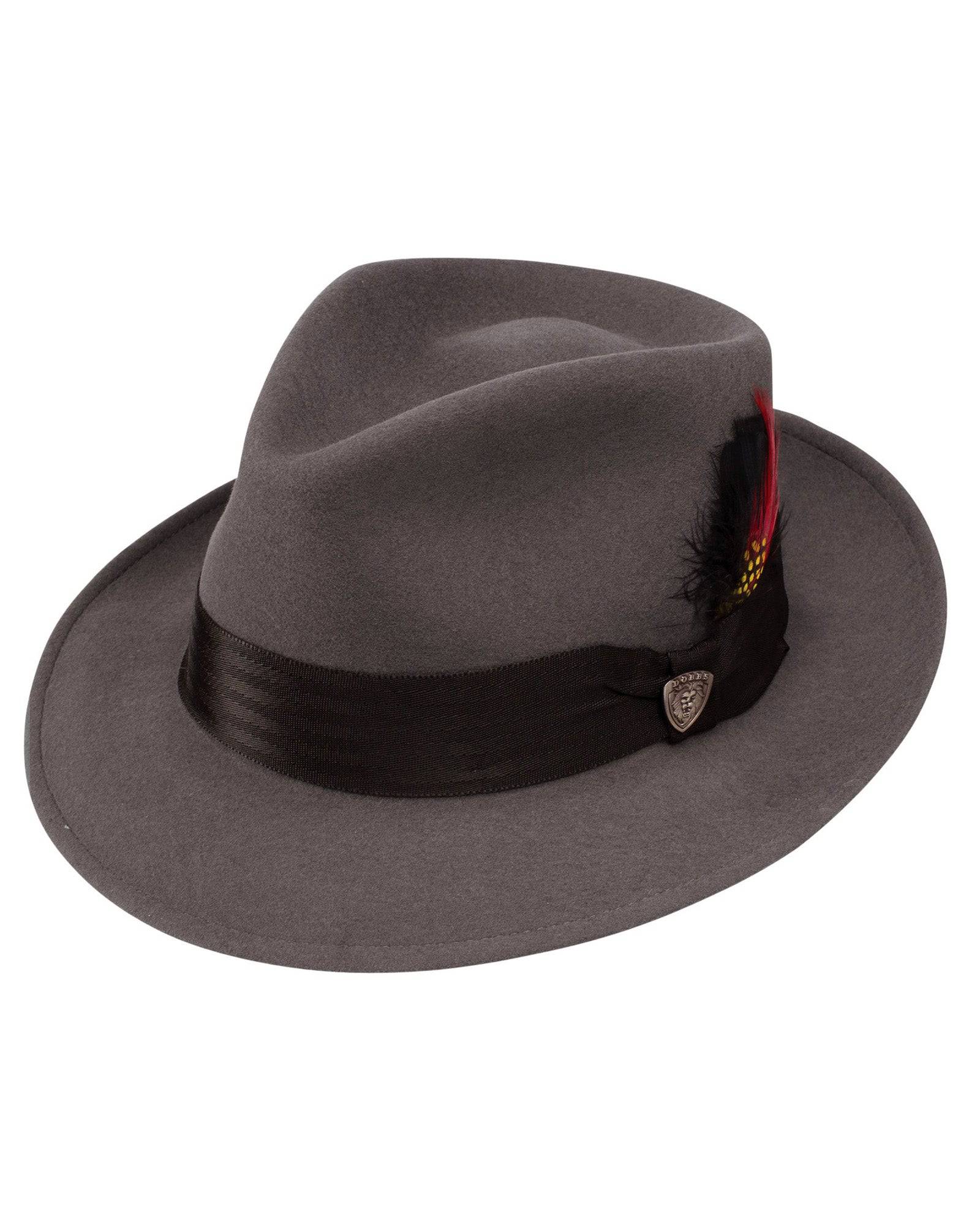 Dobbs Glen Cove Fedora Hat in Steel - Rainwater's Men's Clothing and Tuxedo Rental